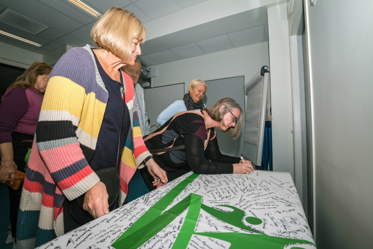 Pasientflagget signereres, Sørlandets rehabiliteringssenter